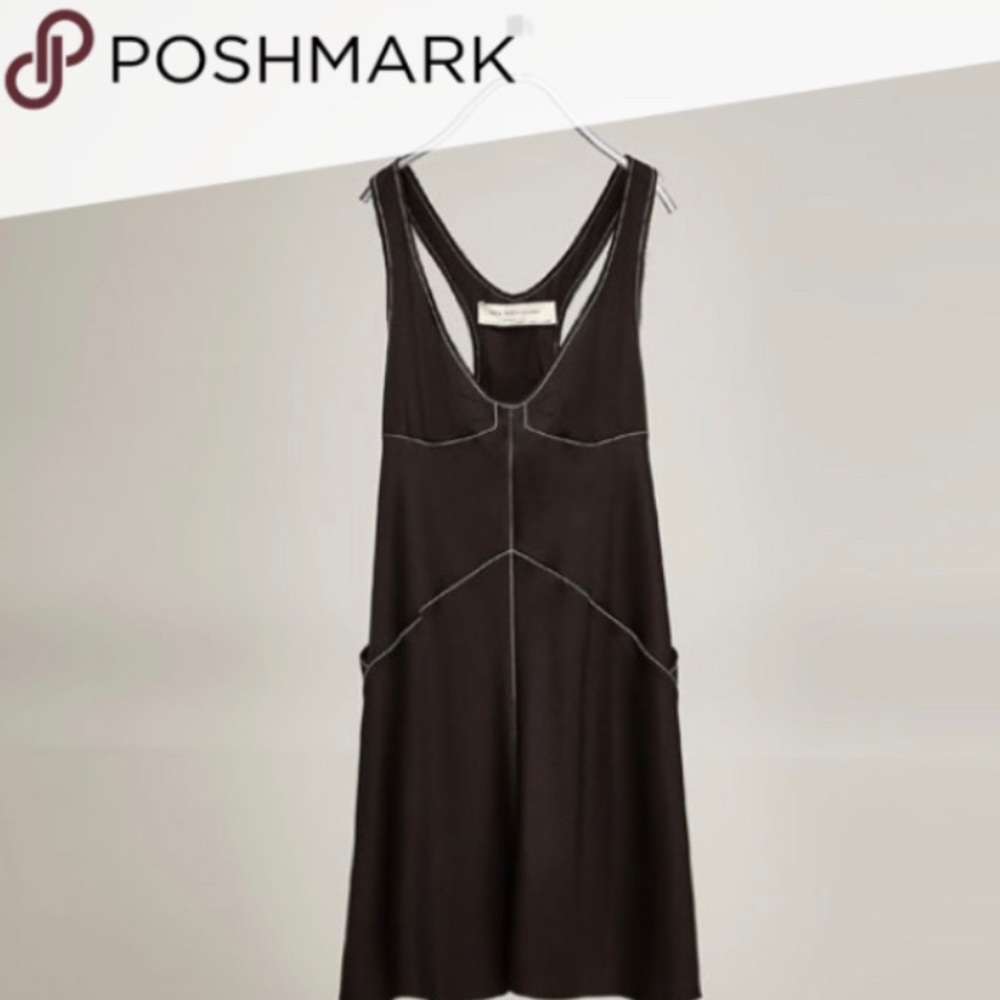 ZARA Black Contrast Slip Dress